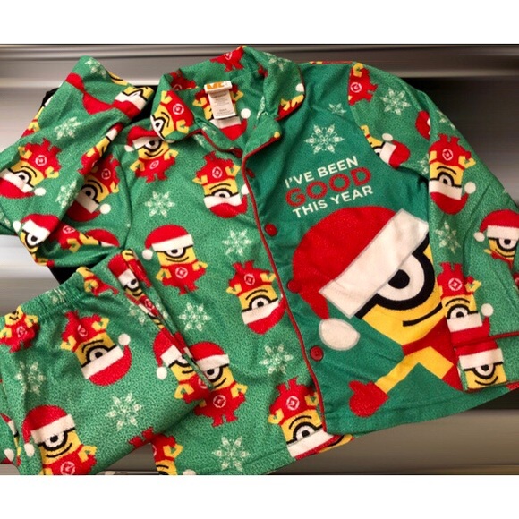 Boys A Despicable Me Christmas Pajamas Set, Sz. 8 - Picture 4 of 6